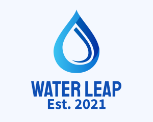 Blue Water Drop logo design