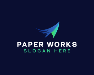 Flight Paper Plane logo design