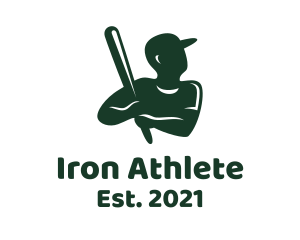 Baseball Player Athlete logo design