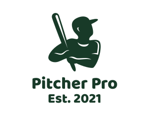Baseball Player Athlete logo