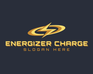 Lightning Orbit Power logo design