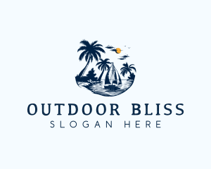 Beach Island Resort logo design