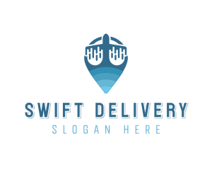 Logistics Plane Delivery logo design