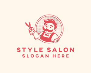 Barber Haircut Grooming logo design