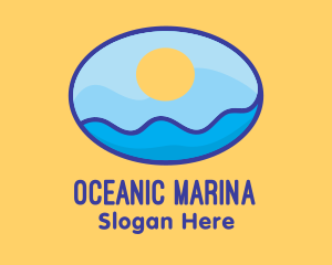 Sun Ocean Egg logo design