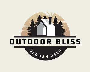 Cabin Cottage House Campsite logo design