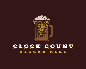 Lion Beer Mug logo design