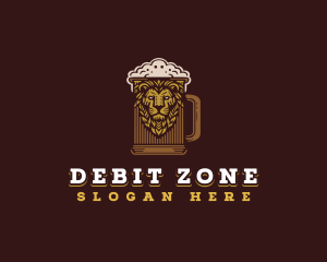 Lion Beer Mug logo design