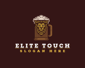 Lion Beer Mug logo design