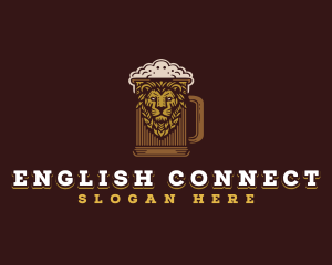 Lion Beer Mug logo design