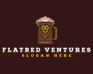 Lion Beer Mug logo design