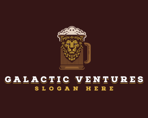 Lion Beer Mug logo design