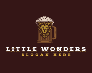 Lion Beer Mug logo design