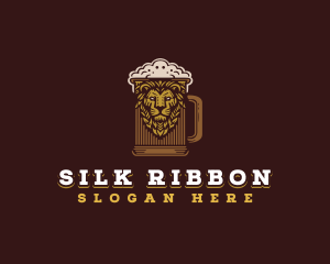 Lion Beer Mug logo design