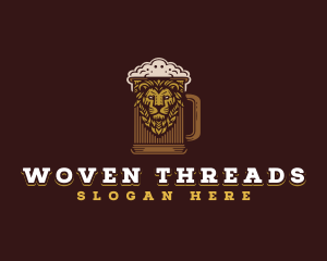 Lion Beer Mug logo design