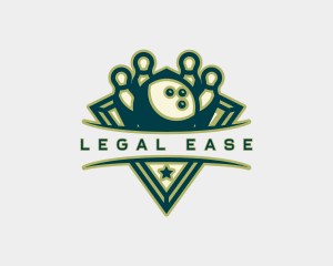 Bowling Ball League Logo