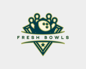 Bowling Sports Tournament logo design