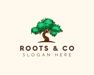 Green Tree Woods logo design