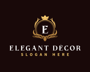 Elegant Crown Crest logo design