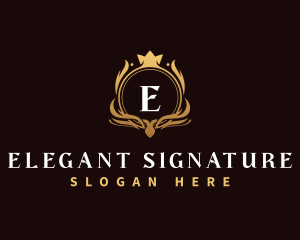 Elegant Crown Crest logo design