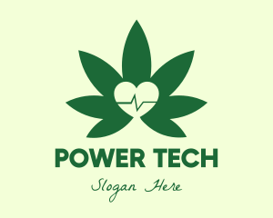 Heart Pulse Weed logo