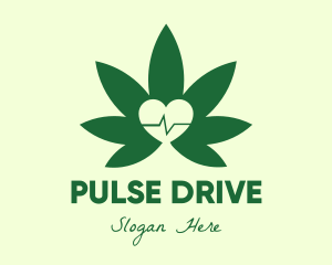 Heart Pulse Weed logo