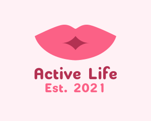 Pink Lip Kiss Cosmetics logo