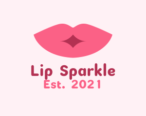 Pink Lip Kiss Cosmetics logo design