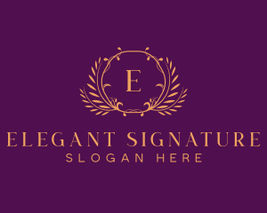 Premium Luxury Wreath logo design