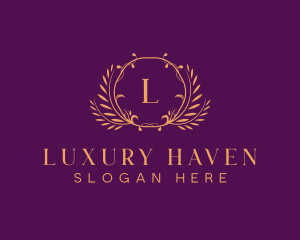 Premium Luxury Wreath logo design