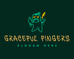 Monster Punk Finger logo design