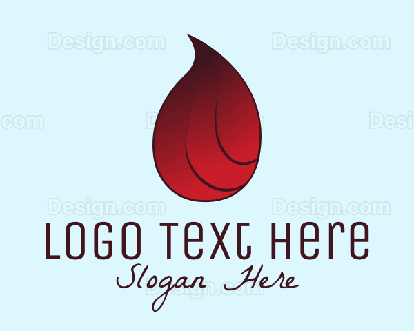 Red Flame Droplet Logo