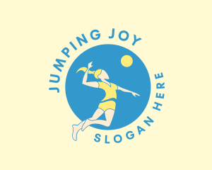 Volleyball Jump Serve logo design