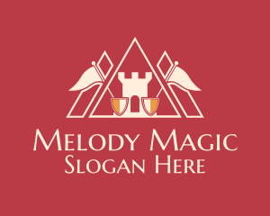 Medieval Castle Triangle  Logo