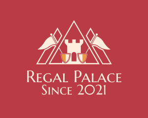 Medieval Castle Triangle  logo design