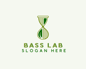 Biotech Lab Hourglass logo design