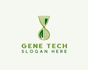 Biotech Lab Hourglass logo design