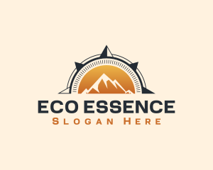 Eco Mountain Compass logo design