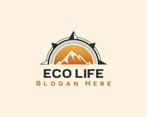 Eco Mountain Compass logo design