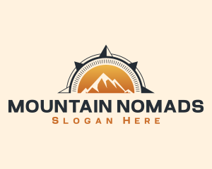 Eco Mountain Compass logo design