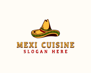 Mexican Sombrero Hat  logo design