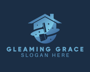 Sparkle House Housekeeping logo design