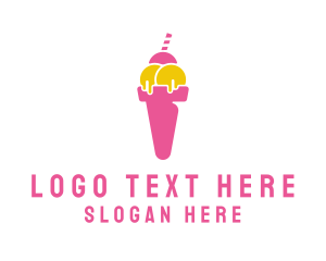 Sweet Ice Cream Dessert Logo