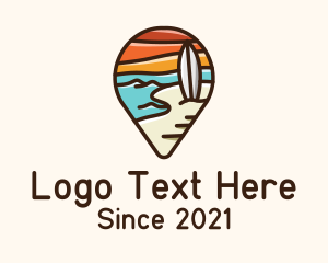 Beachside Location Surf Board logo