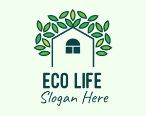 Green Eco Home logo design