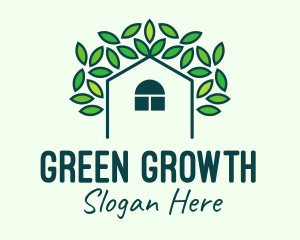 Green Eco Home logo design