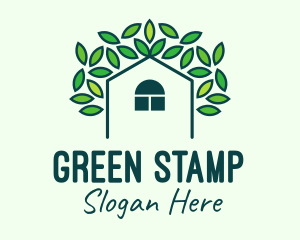 Green Eco Home logo design