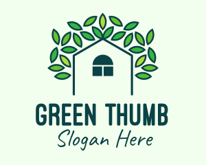 Green Eco Home logo design