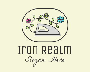 Flower Vine Flat Iron logo