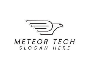 Circuit Tech Pigeon  logo design